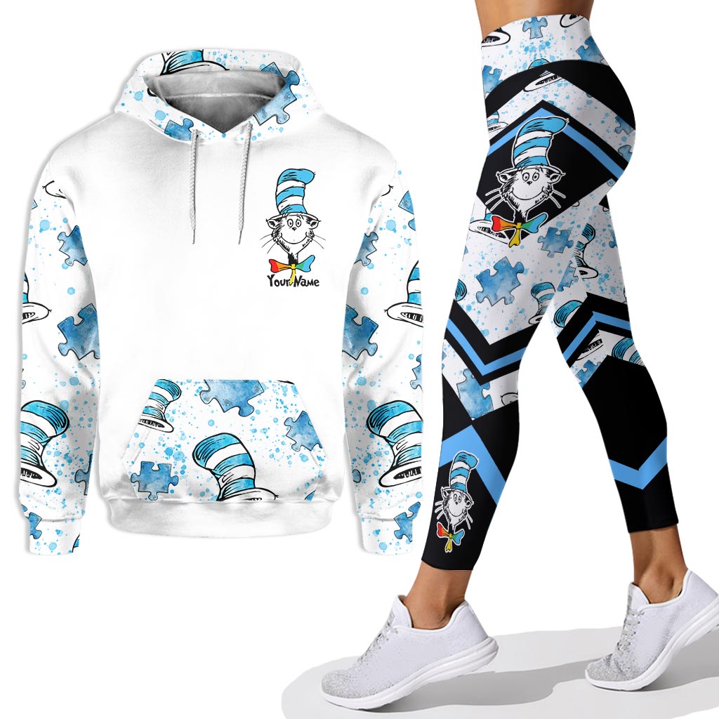 Personalized Autism Awareness Hoodie and Leggings Set for Kids Adults Hoodie & Leggings GradoCreations