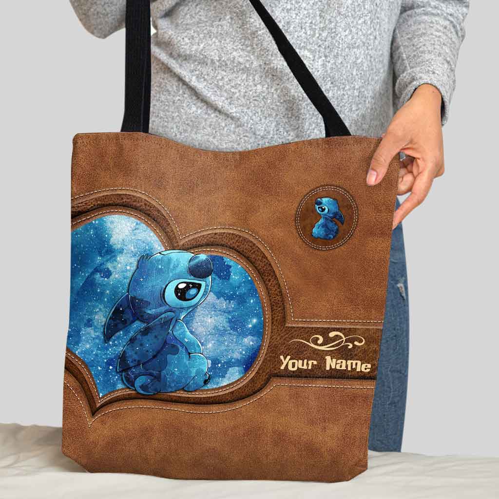 Personalized Tote Bag with Custom Name | Cute Stitch Design Tote Bag GradoCreations