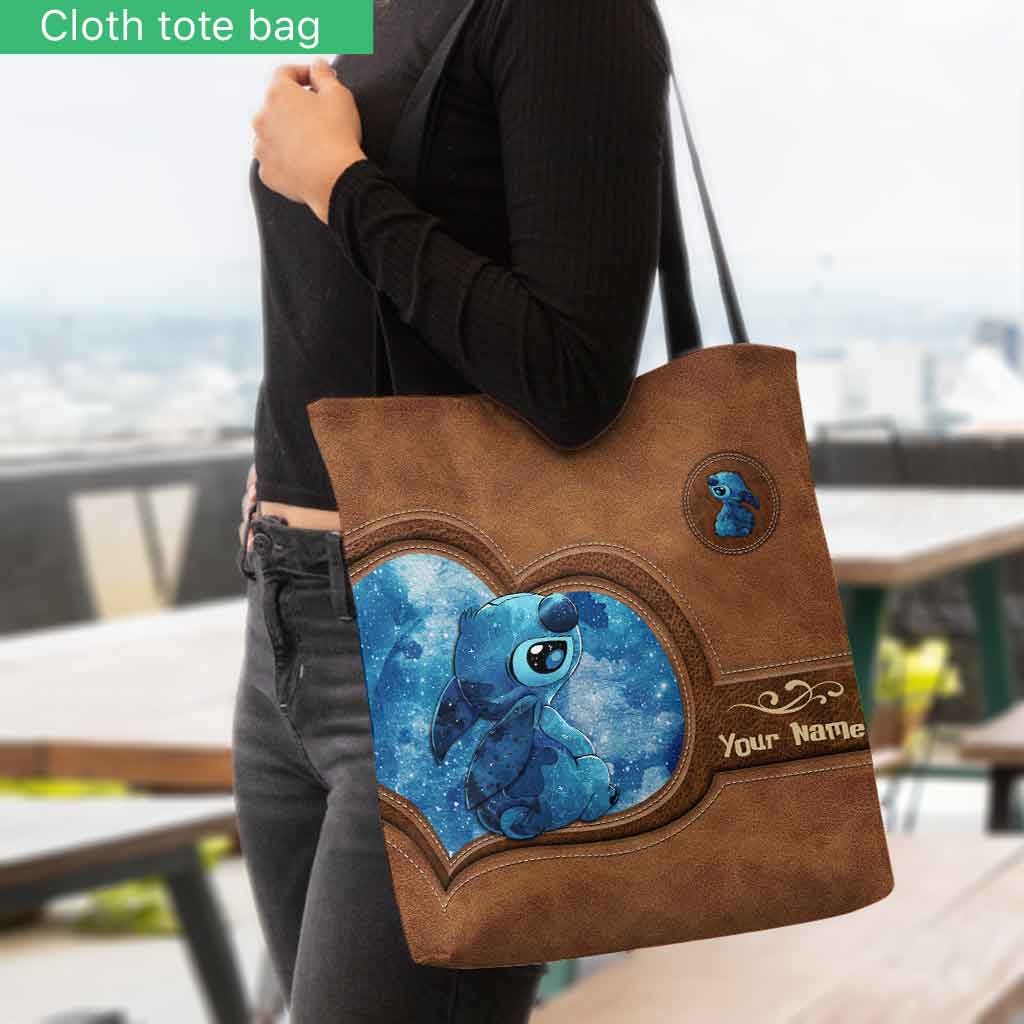 Personalized Tote Bag with Custom Name | Cute Stitch Design Tote Bag GradoCreations