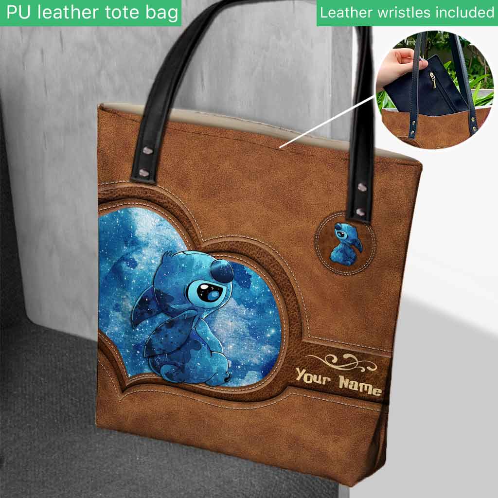 Personalized Tote Bag with Custom Name | Cute Stitch Design Tote Bag GradoCreations