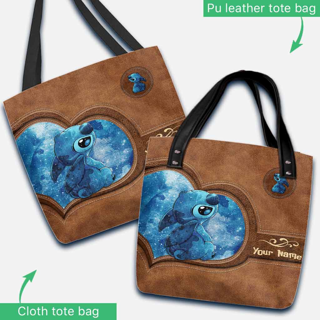 Personalized Tote Bag with Custom Name | Cute Stitch Design Tote Bag GradoCreations