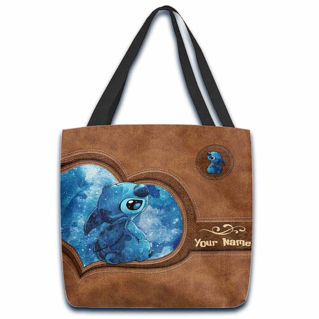 Personalized Tote Bag with Custom Name | Cute Stitch Design Tote Bag GradoCreations
