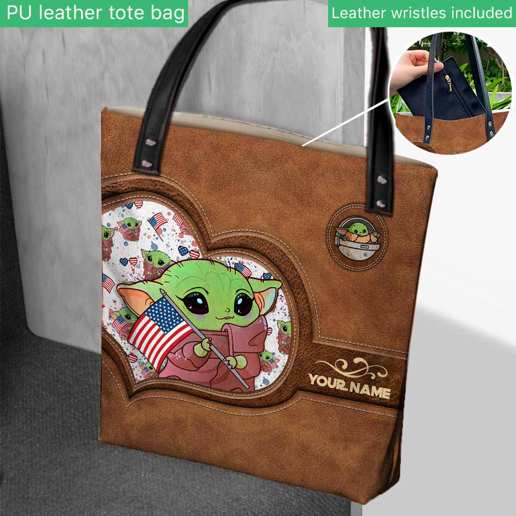 Personalized Independence Day Tote Bag Custom Name Gift Tote Bag GradoCreations