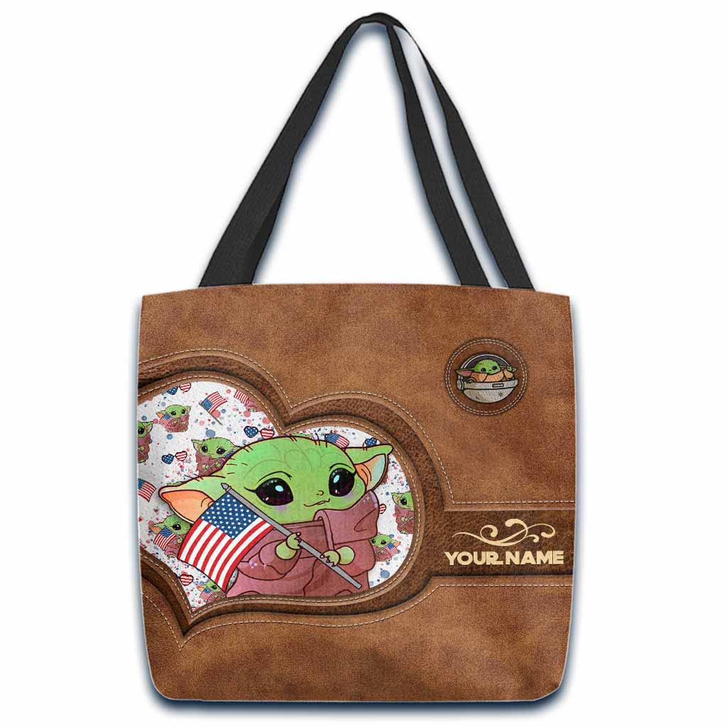 Personalized Independence Day Tote Bag Custom Name Gift Tote Bag GradoCreations