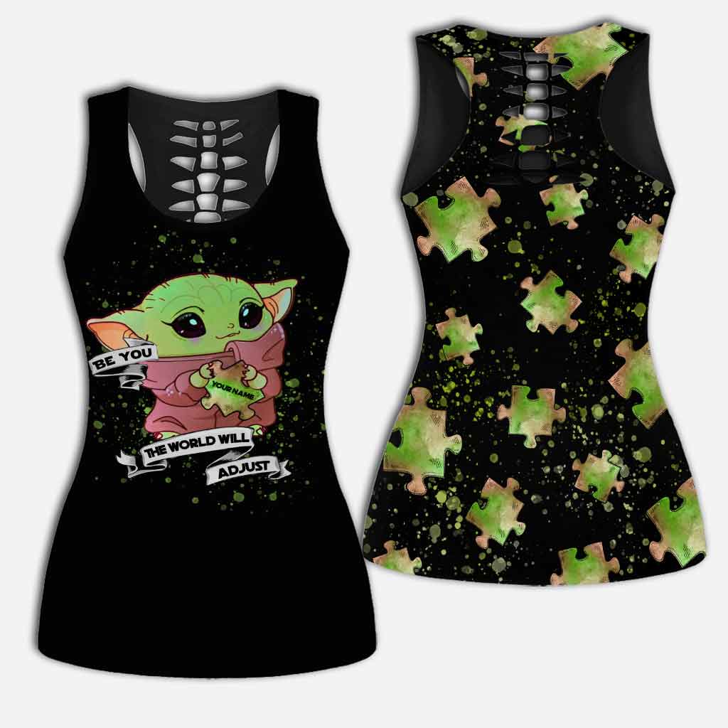 Personalized Autism Awareness Hollow Tank & Leggings Set Gift Hollow Tank & Leggings GradoCreations