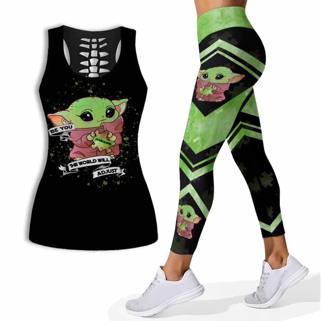 Personalized Autism Awareness Hollow Tank & Leggings Set Gift Hollow Tank & Leggings GradoCreations