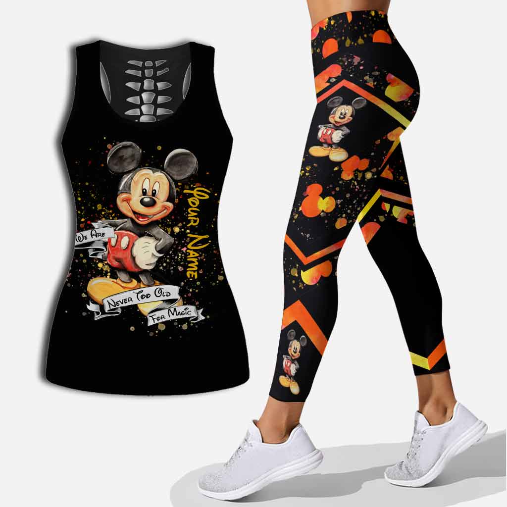 Personalized Magic Mouse Ears Hollow Tank Top & Leggings Gift for Mom Hollow Tank & Leggings GradoCreations