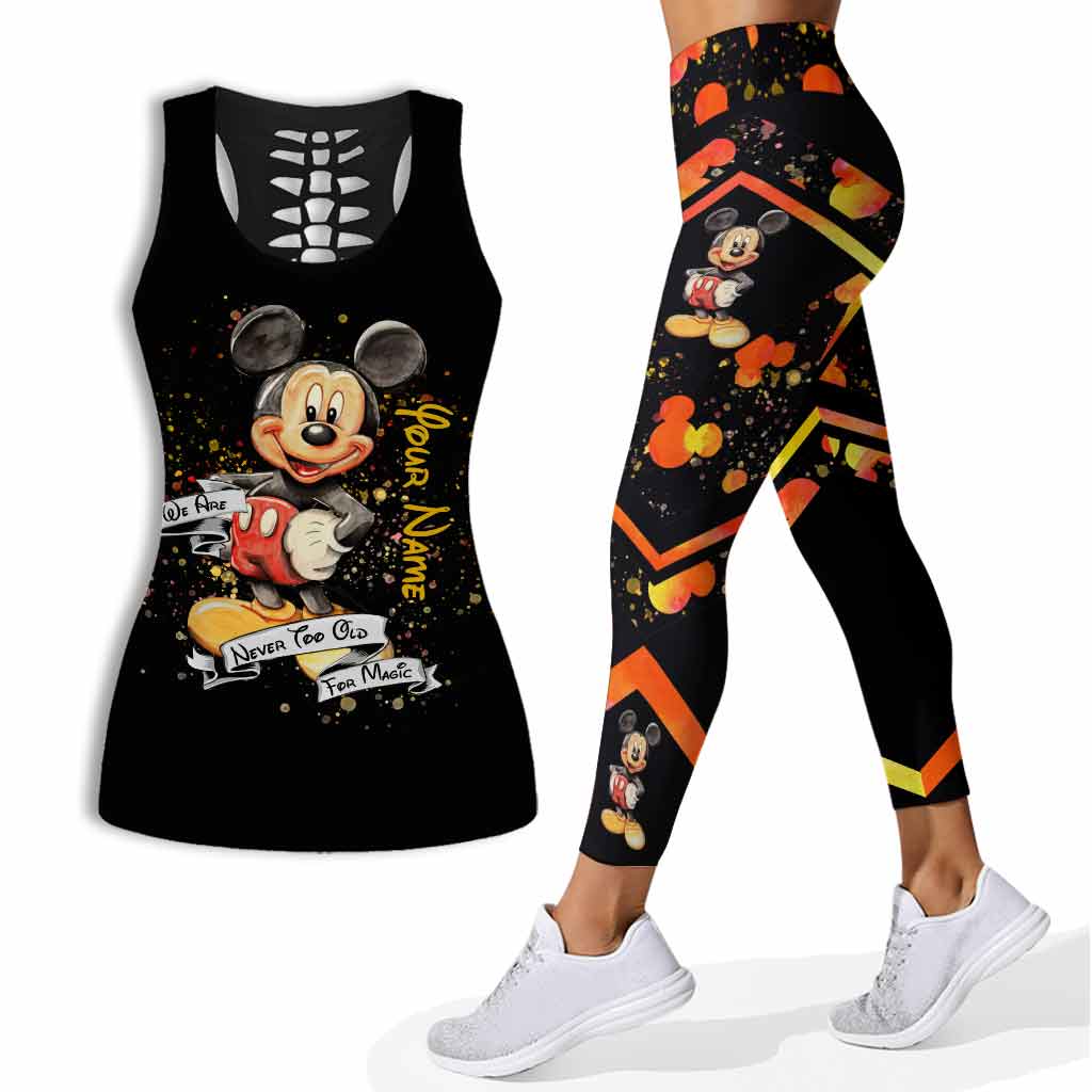 Personalized Magic Mouse Ears Hollow Tank Top & Leggings Gift for Mom Hollow Tank & Leggings GradoCreations