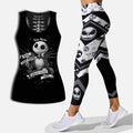Personalized Hollow Tank Top & Leggings Set for Halloween, Custom Name Gift Hollow Tank & Leggings GradoCreations
