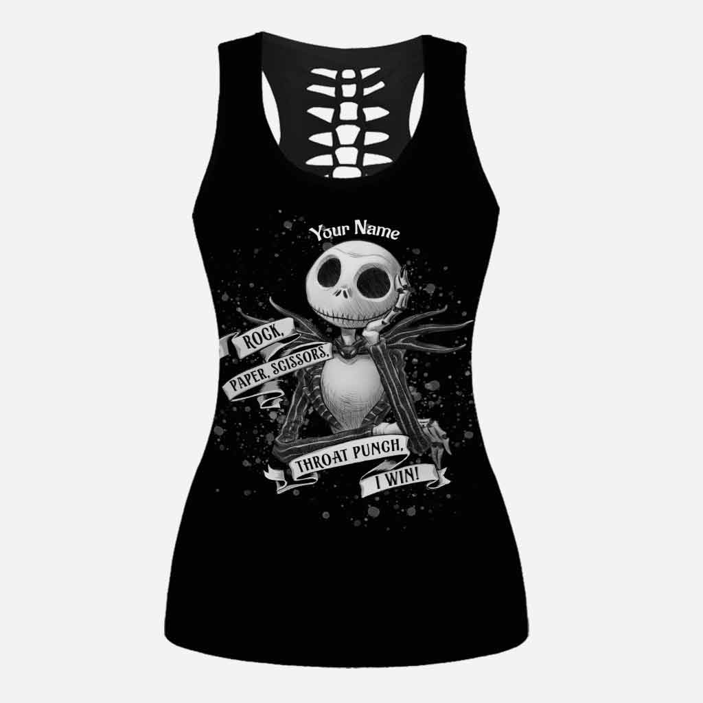 Personalized Hollow Tank Top & Leggings Set for Halloween, Custom Name Gift Hollow Tank & Leggings GradoCreations