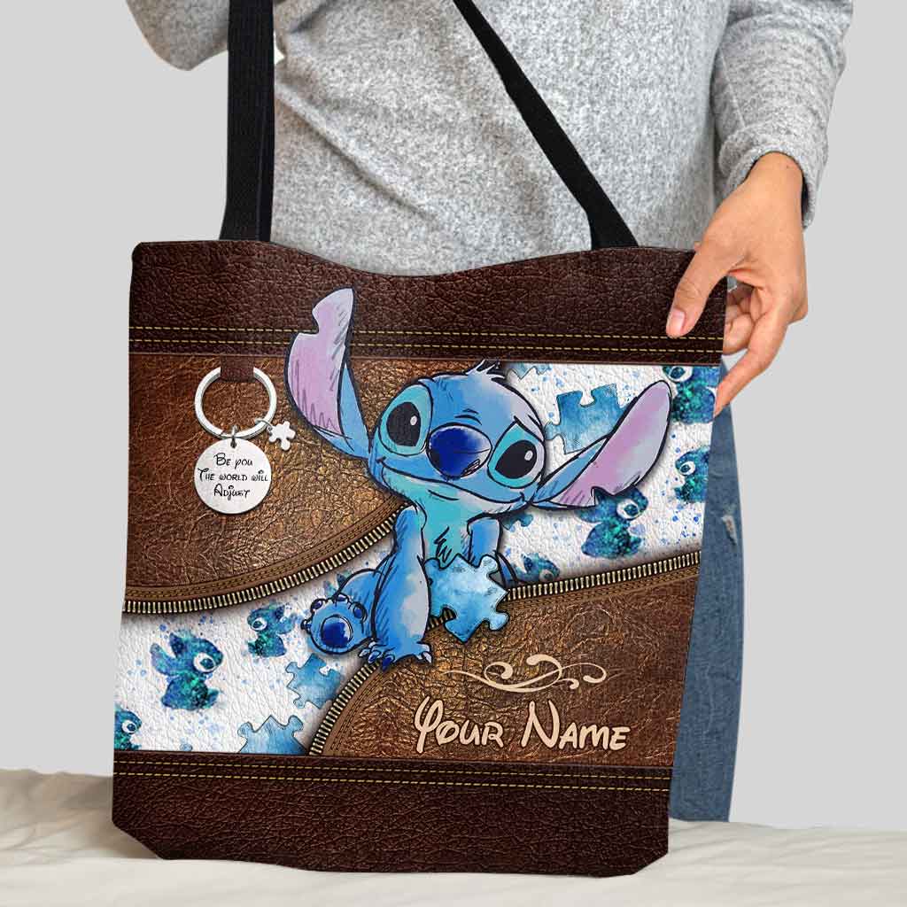 Personalized Autism Awareness Tote Bag Custom Name Gift Tote Bag GradoCreations