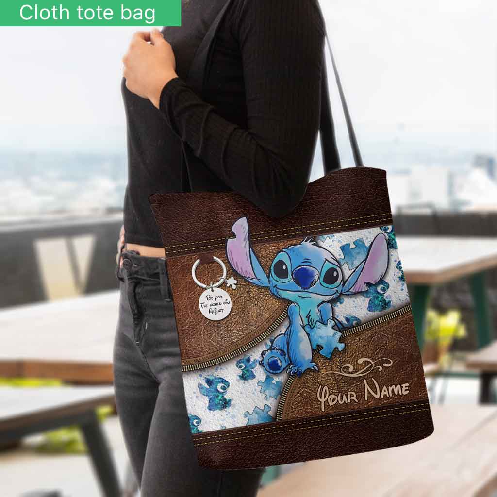 Personalized Autism Awareness Tote Bag Custom Name Gift Tote Bag GradoCreations