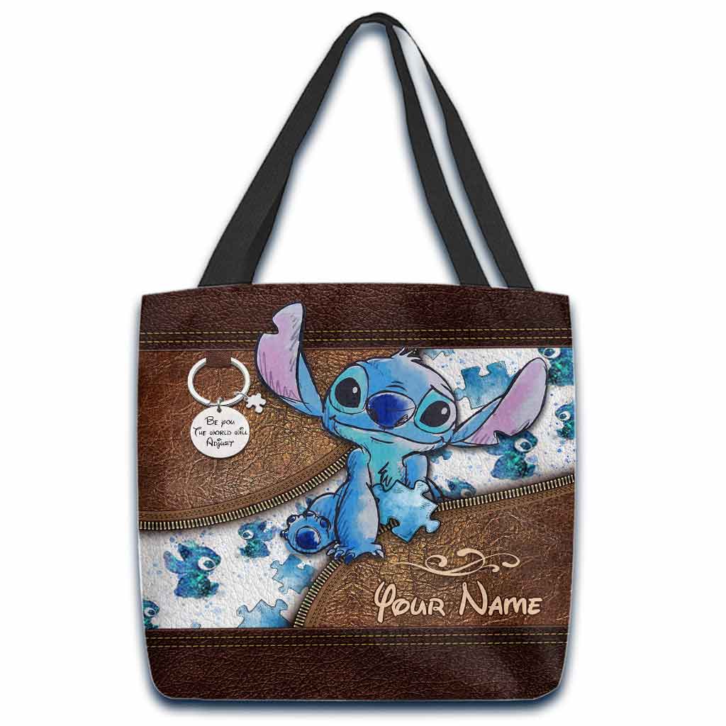 Personalized Autism Awareness Tote Bag Custom Name Gift Tote Bag GradoCreations