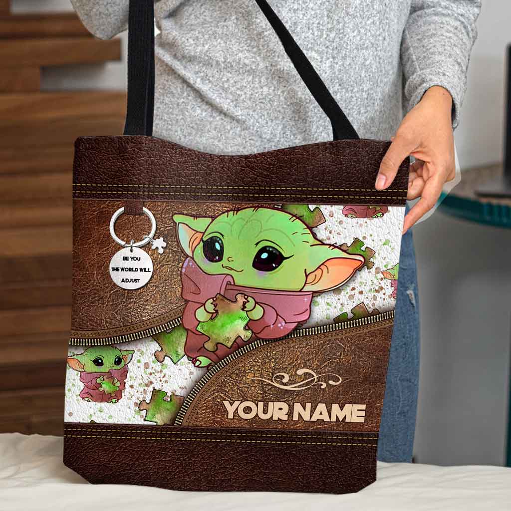 Personalized Autism Awareness Tote Bag Custom Name Gift Tote Bag GradoCreations