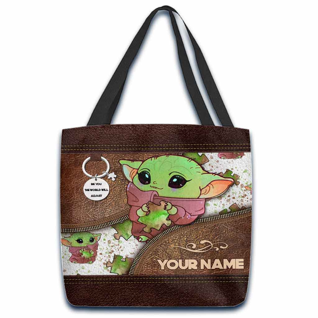 Personalized Autism Awareness Tote Bag Custom Name Gift Tote Bag GradoCreations