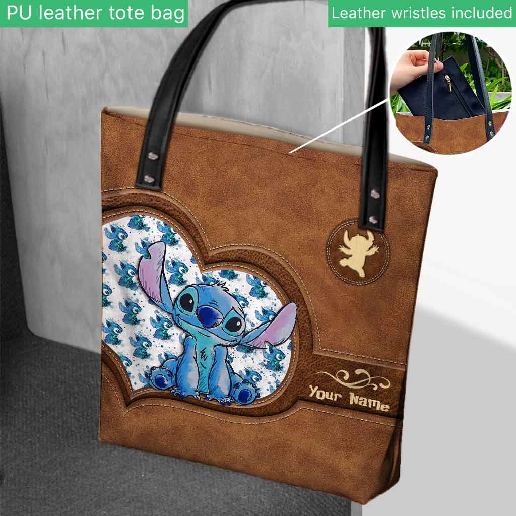Personalized Tote Bag with Stitch Design Custom Name Gift for Mom Tote Bag GradoCreations