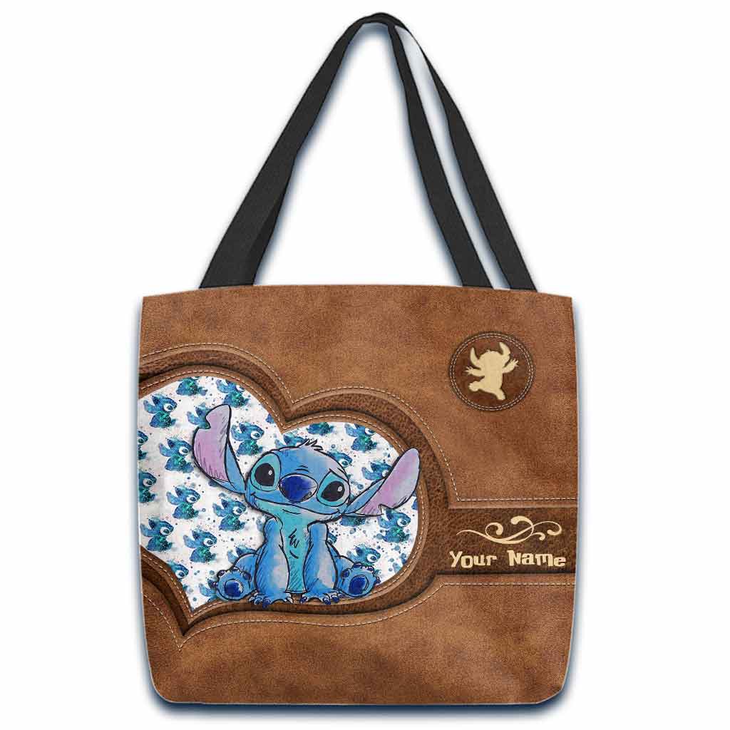 Personalized Tote Bag with Stitch Design Custom Name Gift for Mom Tote Bag GradoCreations