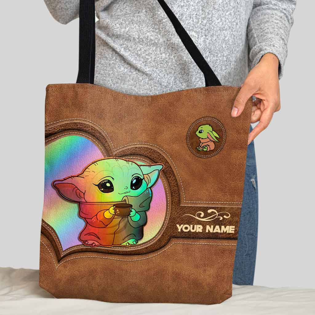 Personalized Faux Leather Tote Bag Custom Name Gift Tote Bag GradoCreations