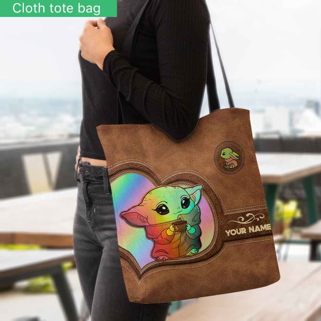 Personalized Faux Leather Tote Bag Custom Name Gift Tote Bag GradoCreations