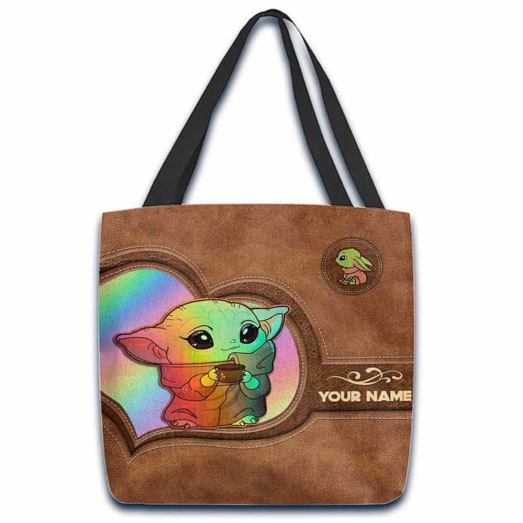Personalized Faux Leather Tote Bag Custom Name Gift Tote Bag GradoCreations