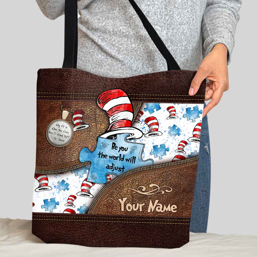 Personalized Autism Awareness Tote Bag Custom Name Gift Tote Bag GradoCreations