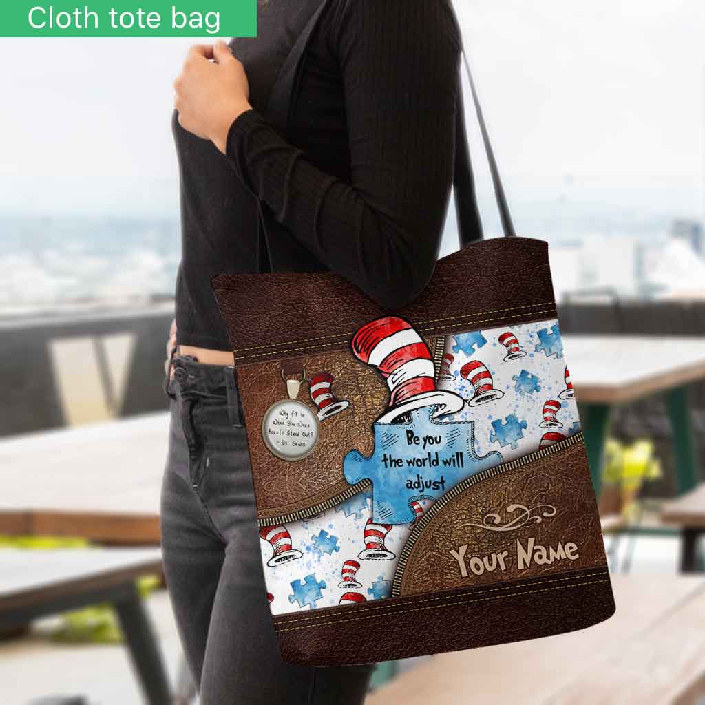 Personalized Autism Awareness Tote Bag Custom Name Gift Tote Bag GradoCreations