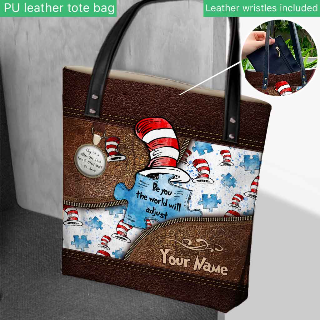 Personalized Autism Awareness Tote Bag Custom Name Gift Tote Bag GradoCreations