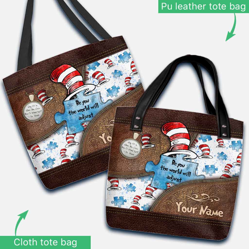 Personalized Autism Awareness Tote Bag Custom Name Gift Tote Bag GradoCreations
