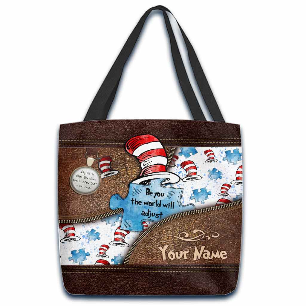 Personalized Autism Awareness Tote Bag Custom Name Gift Tote Bag GradoCreations