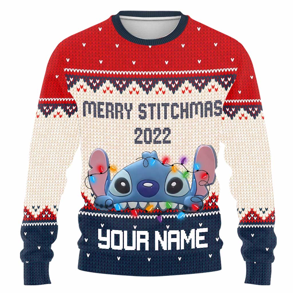 Personalized Merry Stitchmas Christmas Sweater for Family Sweater GradoCreations