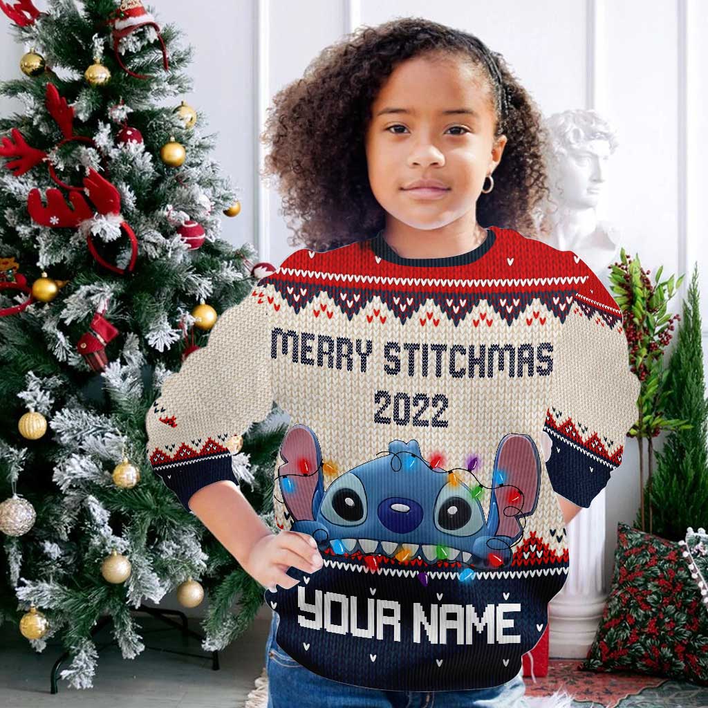 Personalized Merry Stitchmas Christmas Sweater for Family Sweater GradoCreations