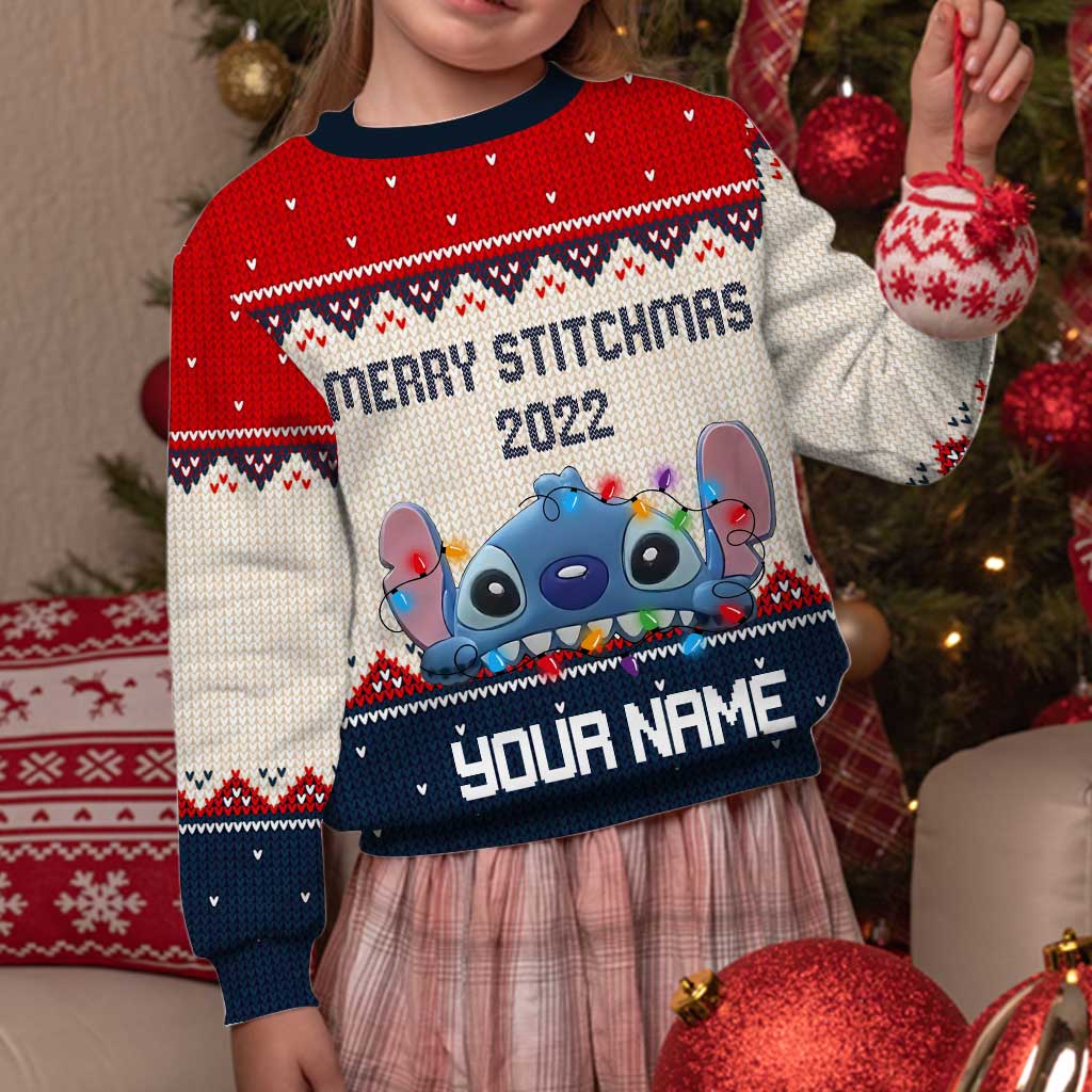 Personalized Merry Stitchmas Christmas Sweater for Family Sweater GradoCreations