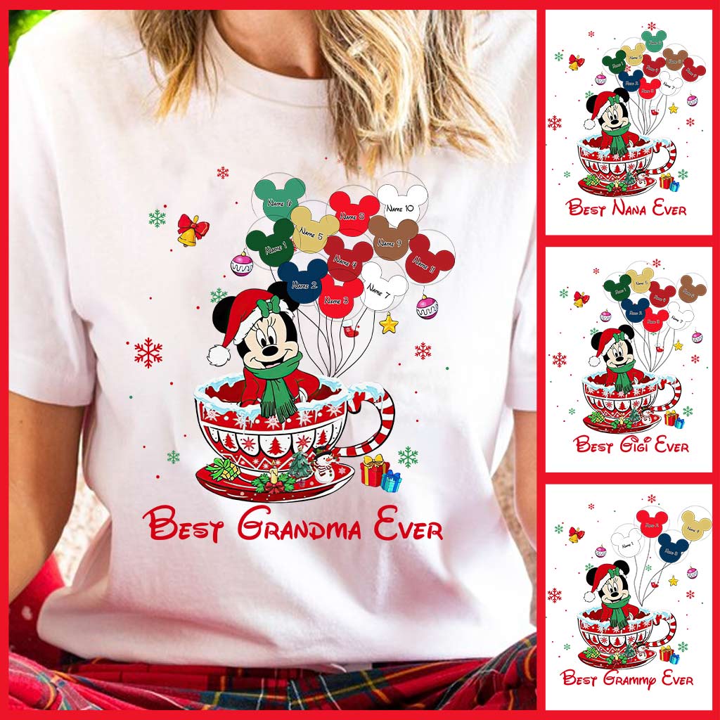 Personalized Christmas T-shirt & Hoodie for Grandma - Best Grandma Ever Gift T-shirt & Hoodie GradoCreations