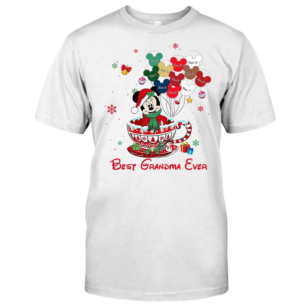 Personalized Christmas T-shirt & Hoodie for Grandma - Best Grandma Ever Gift T-shirt & Hoodie GradoCreations