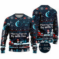 Personalized Christmas Sweater Merry Force Be With You Gift Sweater GradoCreations