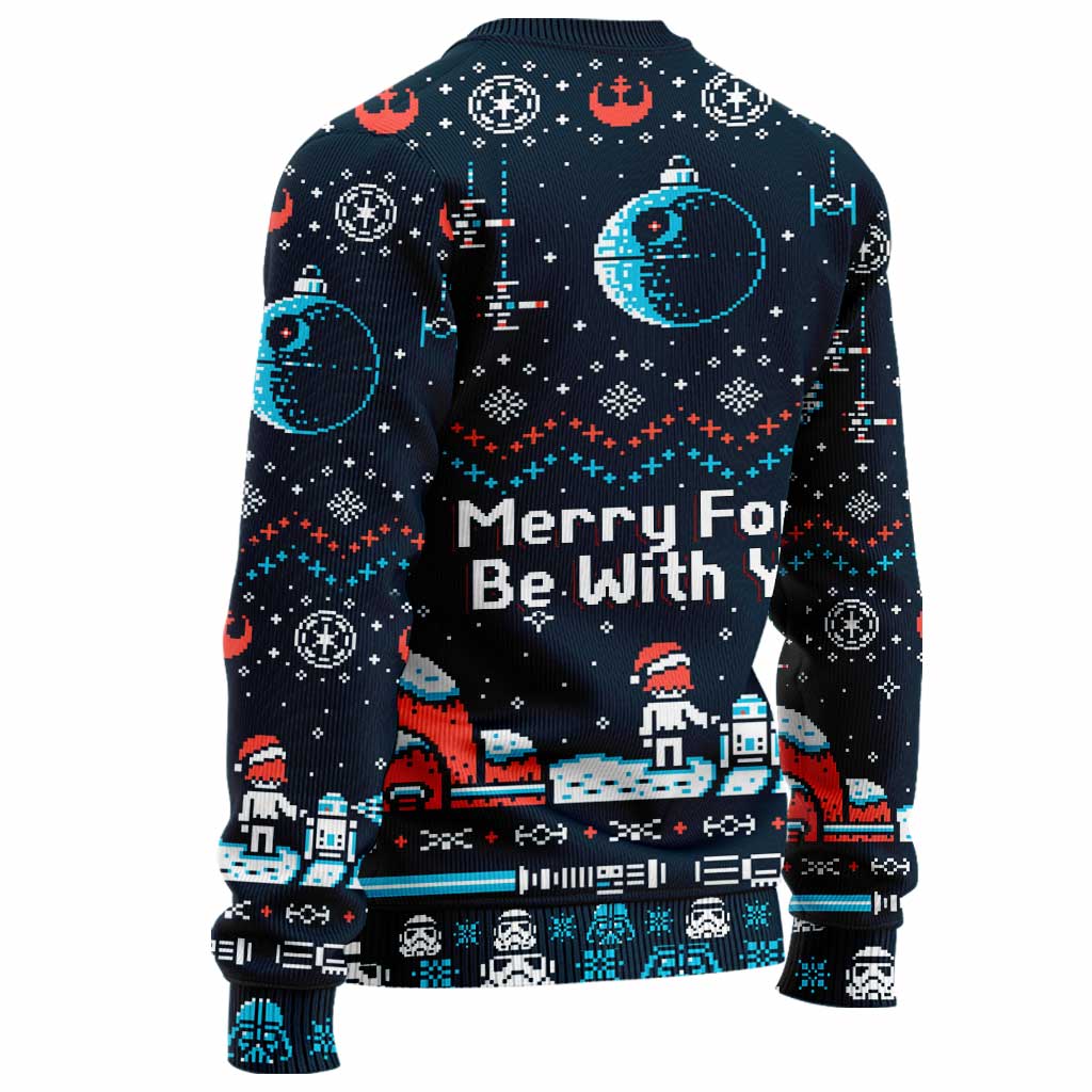 Personalized Christmas Sweater Merry Force Be With You Gift Sweater GradoCreations