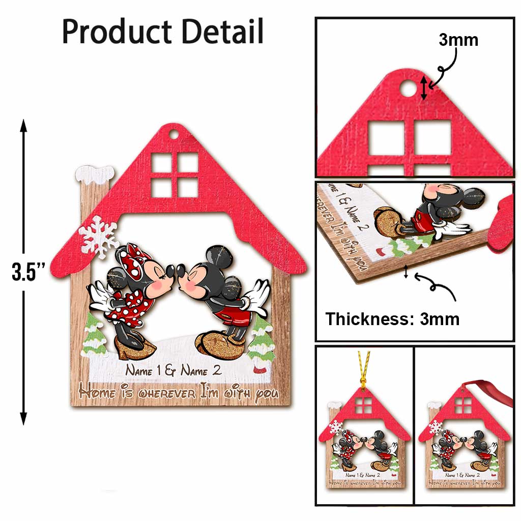 Personalized Christmas Mouse Ornament Custom Names Gift Ornament GradoCreations