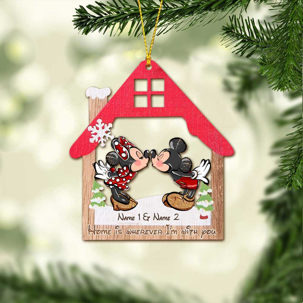 Personalized Christmas Mouse Ornament Custom Names Gift Ornament GradoCreations