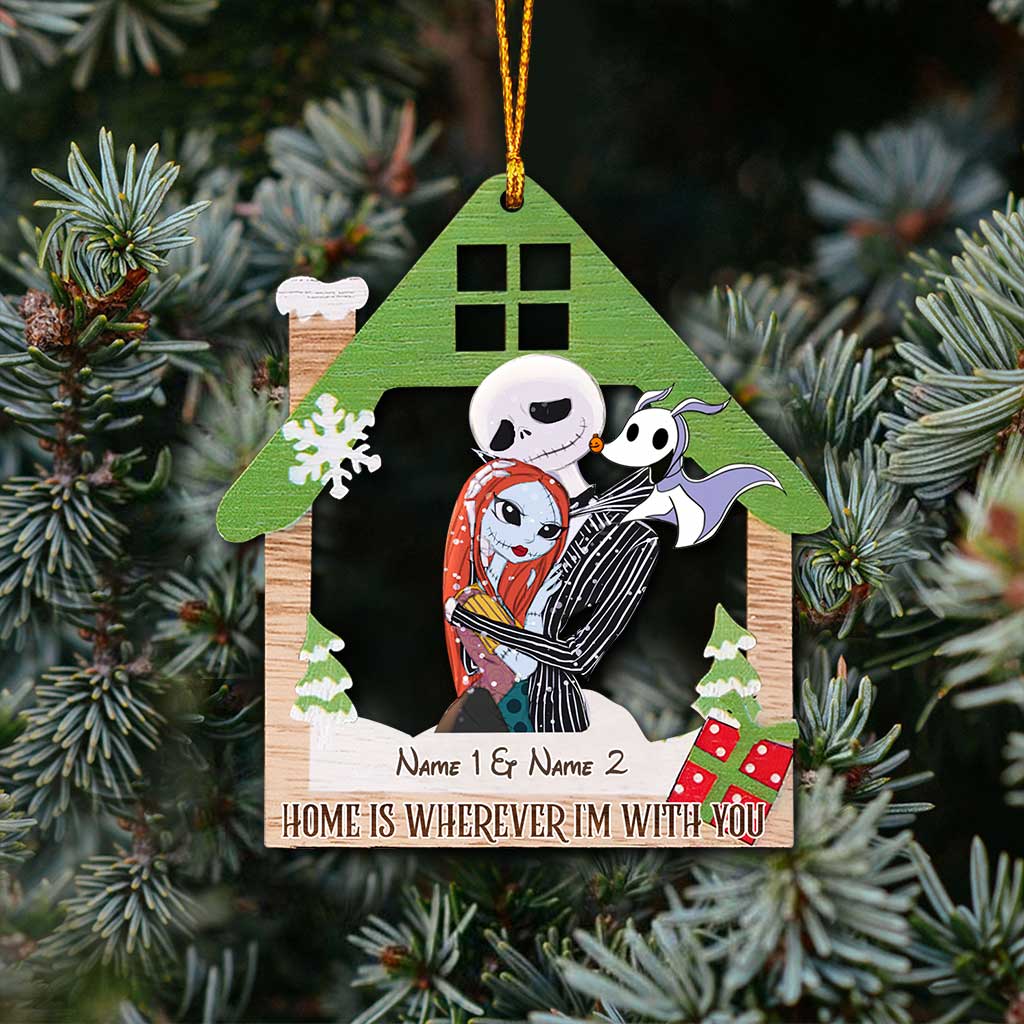 Personalized Christmas Ornament Home Is Wherever I Am Gift Ornament GradoCreations