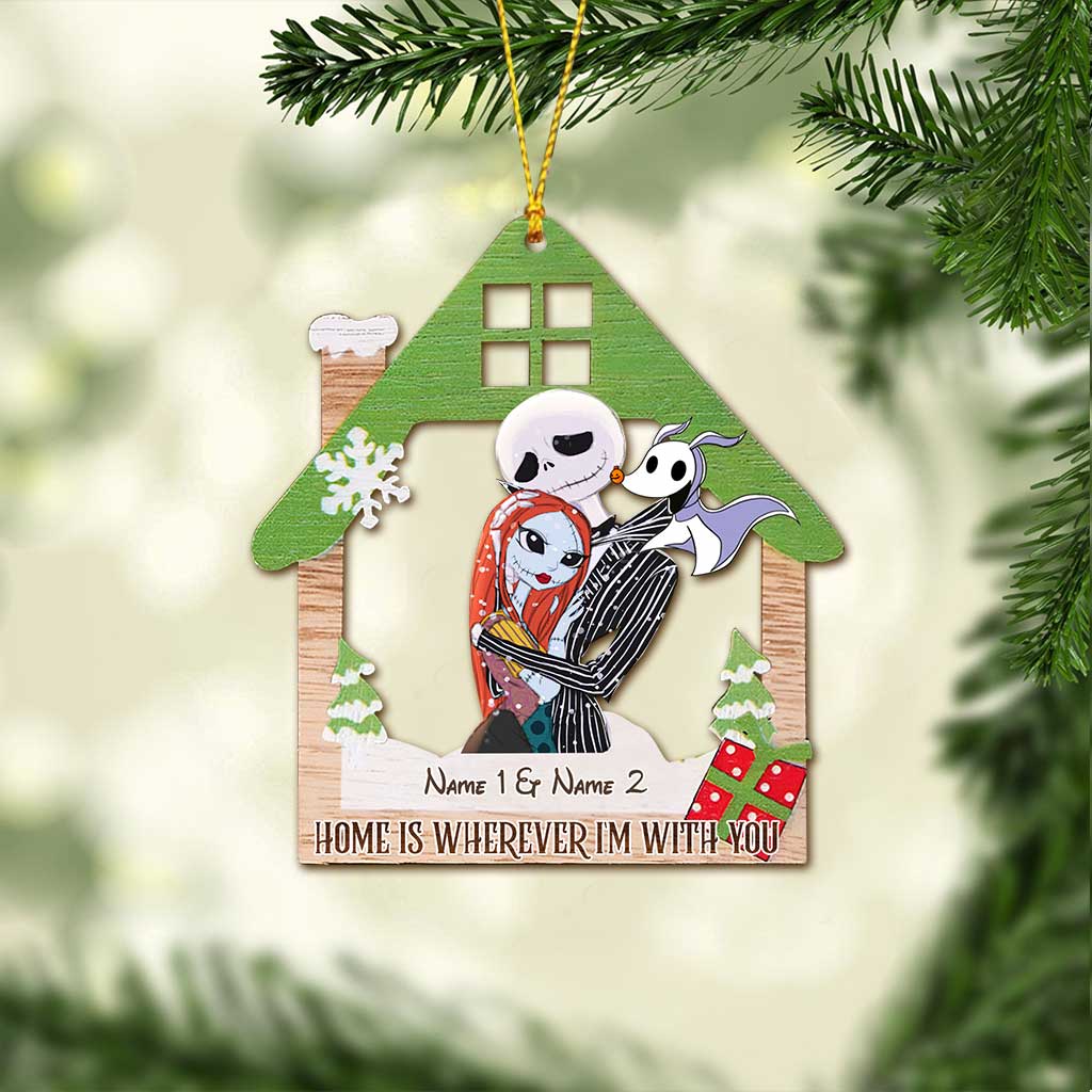 Personalized Christmas Ornament Home Is Wherever I Am Gift Ornament GradoCreations
