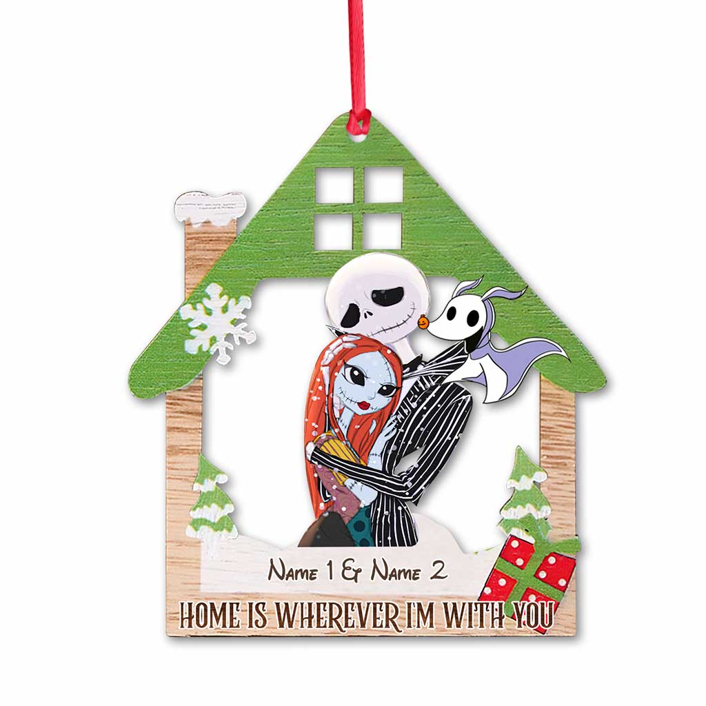 Personalized Christmas Ornament Home Is Wherever I Am Gift Ornament GradoCreations