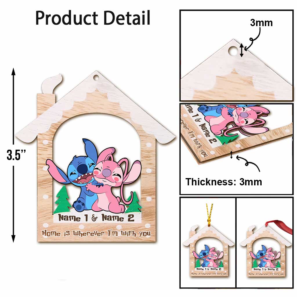 Personalized Ohana Ornament Custom Names Christmas Gift Ornament GradoCreations