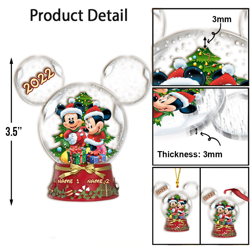 Personalized Winter Wonderland Mouse Acrylic Ornament Gift One-sided Ornament GradoCreations