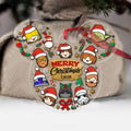 Personalized Acrylic Christmas Ornament with Star Wars Theme | Custom Name Gift Ornament GradoCreations