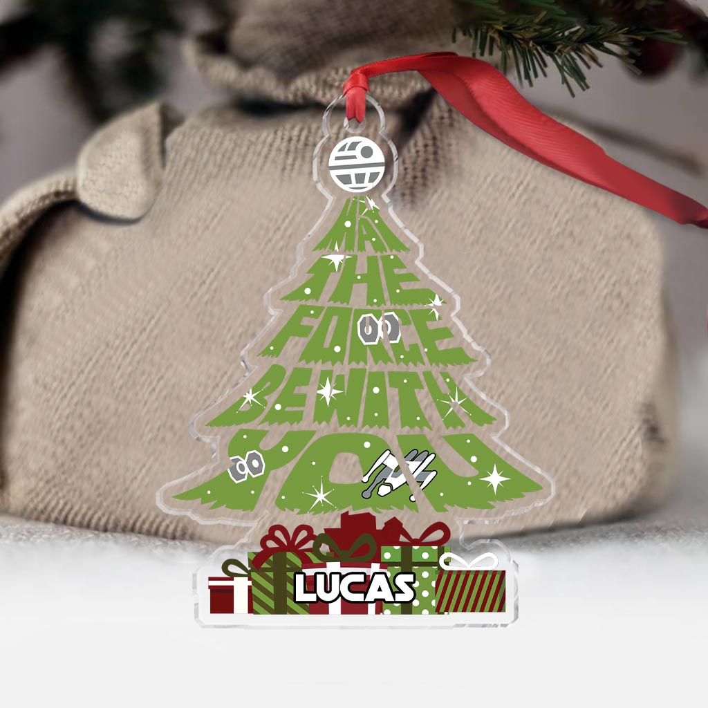 Personalized Acrylic Christmas Ornament May The Force Be With You Gift Ornament GradoCreations
