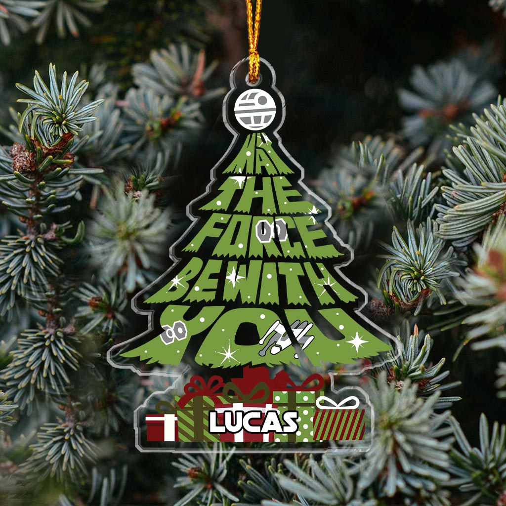 Personalized Acrylic Christmas Ornament May The Force Be With You Gift Ornament GradoCreations