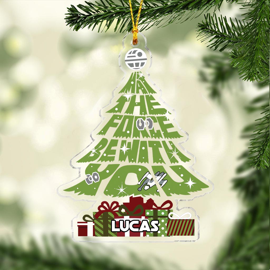 Personalized Acrylic Christmas Ornament May The Force Be With You Gift Ornament GradoCreations
