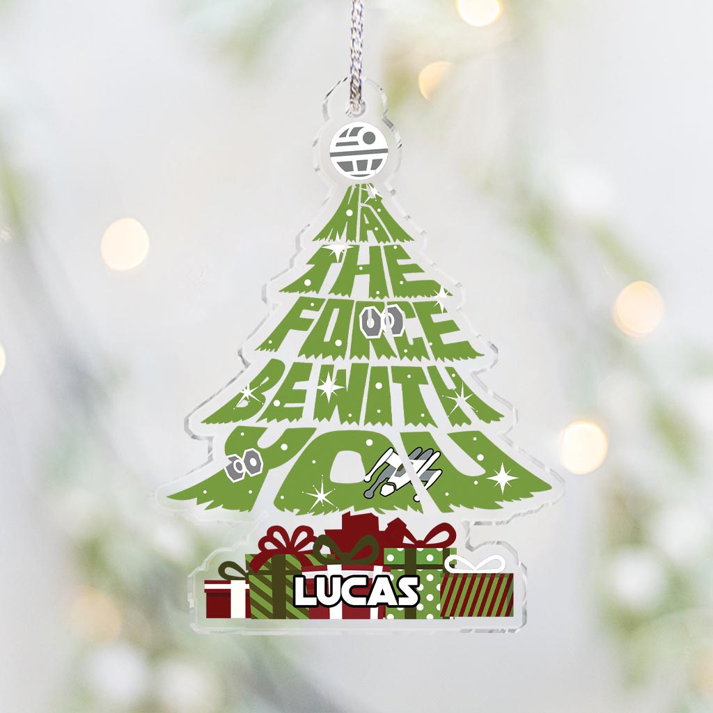 Personalized Acrylic Christmas Ornament May The Force Be With You Gift Ornament GradoCreations