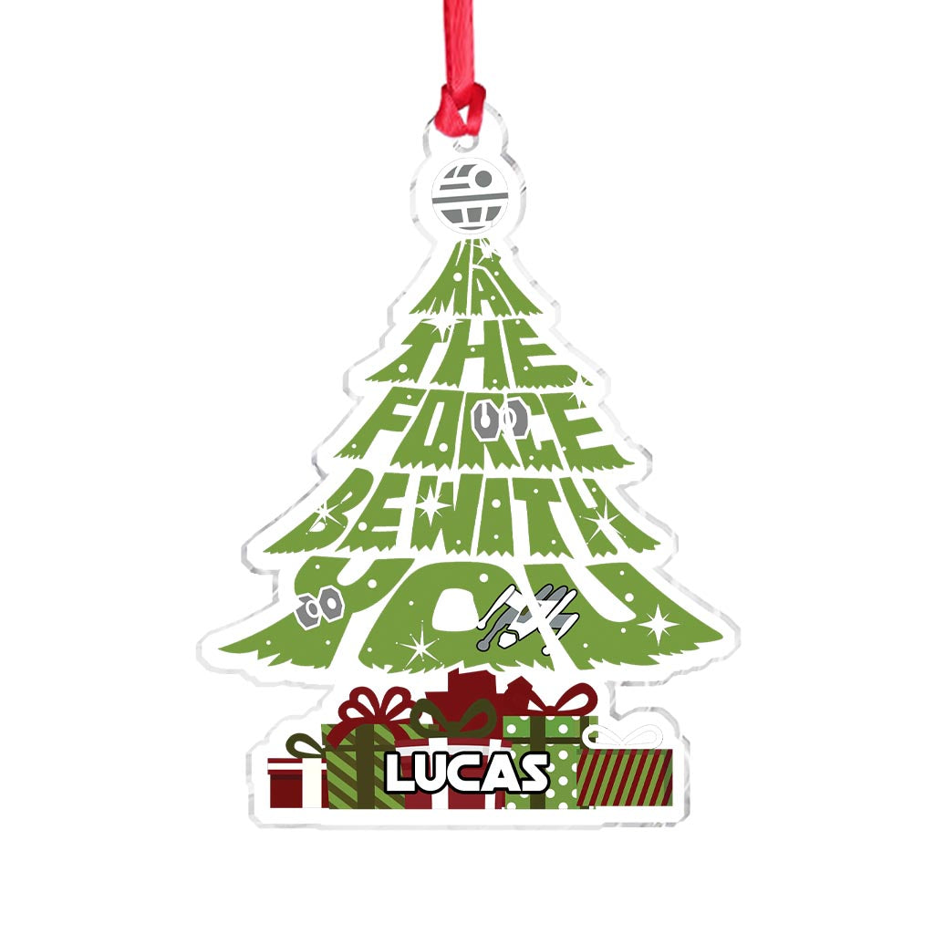 Personalized Acrylic Christmas Ornament May The Force Be With You Gift Ornament GradoCreations