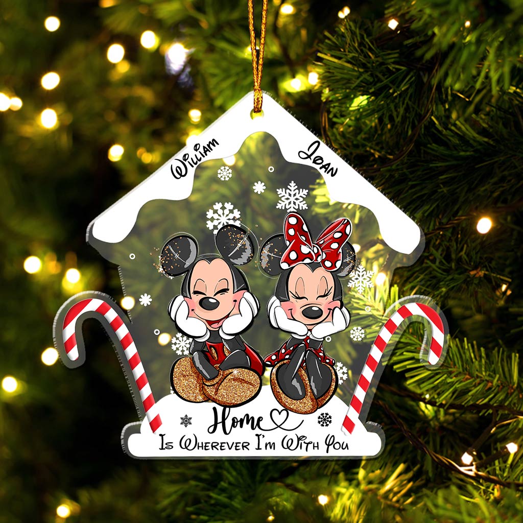 Personalized Christmas Mouse Ornament Custom Names Gift Ornament GradoCreations
